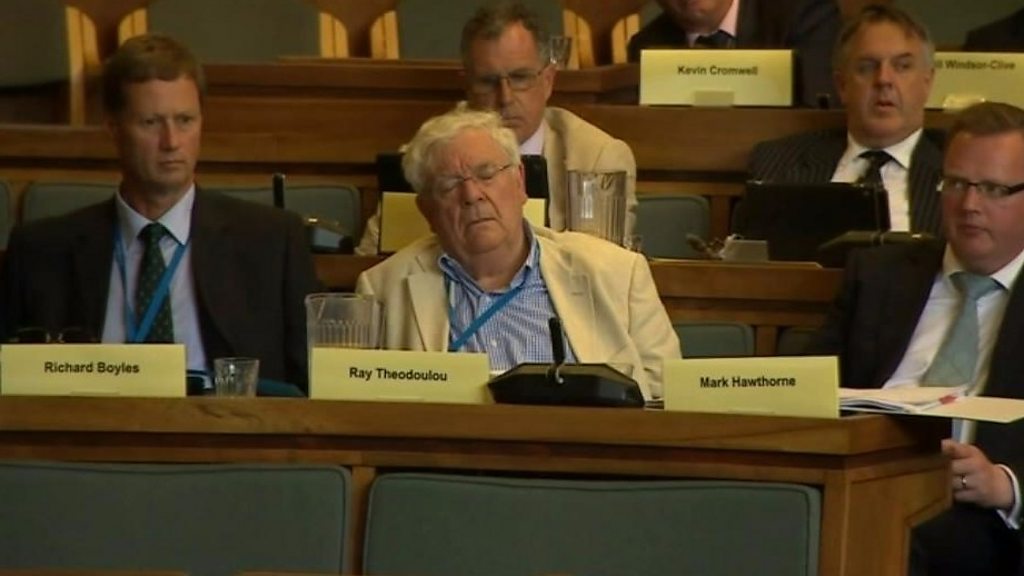 Gloucestershire councillors sleeping in child services meeting