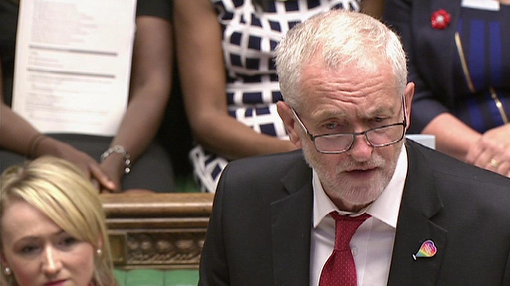 PMQs: Jeremy Corbyn says government 'floundering' on pay cap