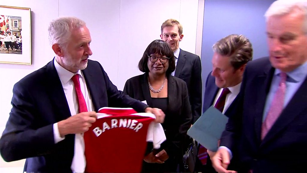 Brexit: Jeremy Corbyn meets EU negotiator Michel Barnier