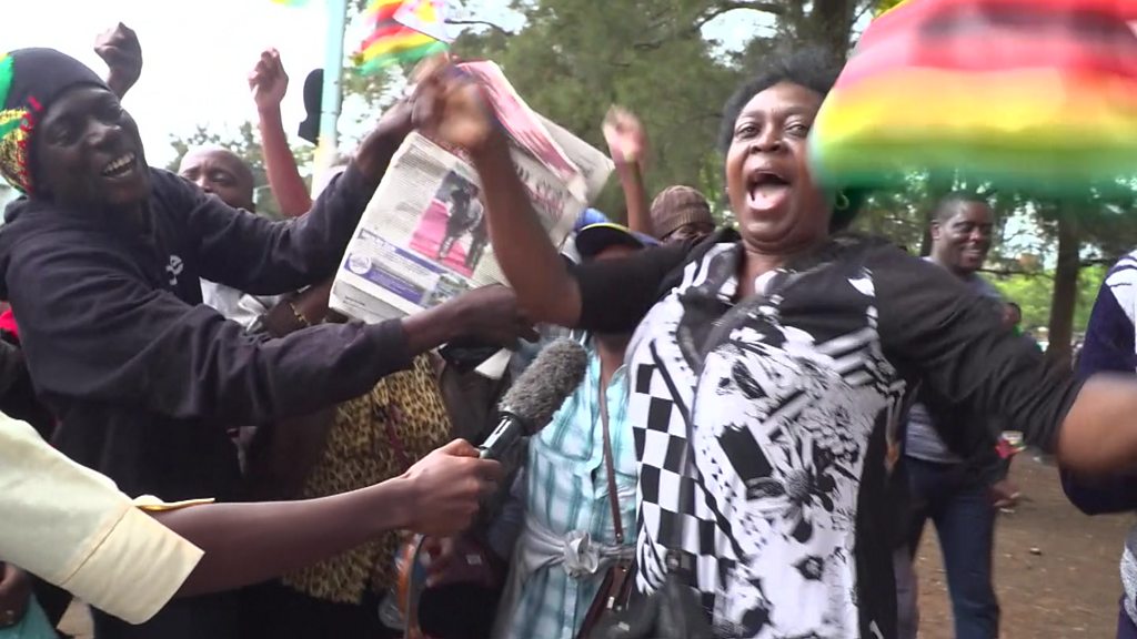 Joyful Zimbabwe celebrates army takeover
