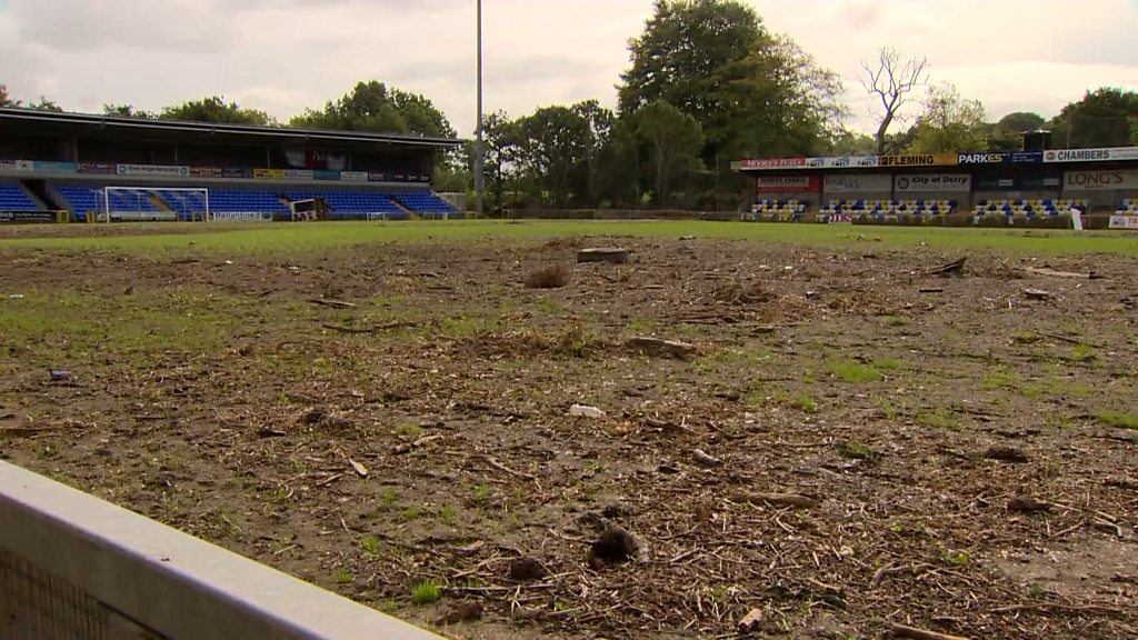 Institute FC: Floods may force club from Riverside stadium - BBC News