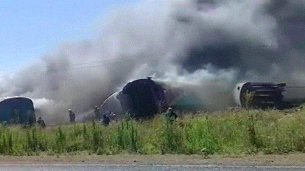 SA train blaze after fatal collision