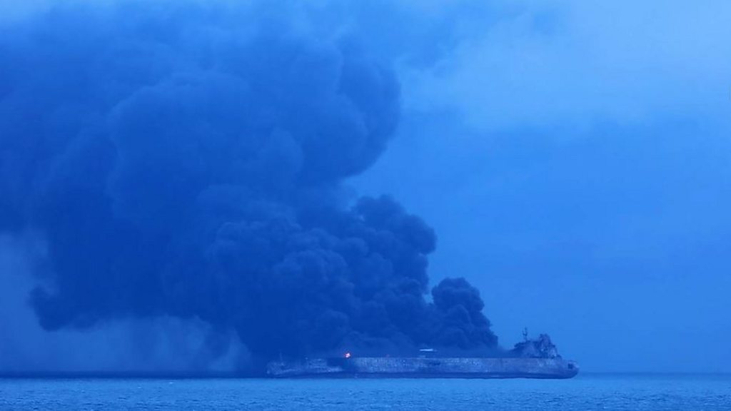 Burning tanker 'in danger of exploding'