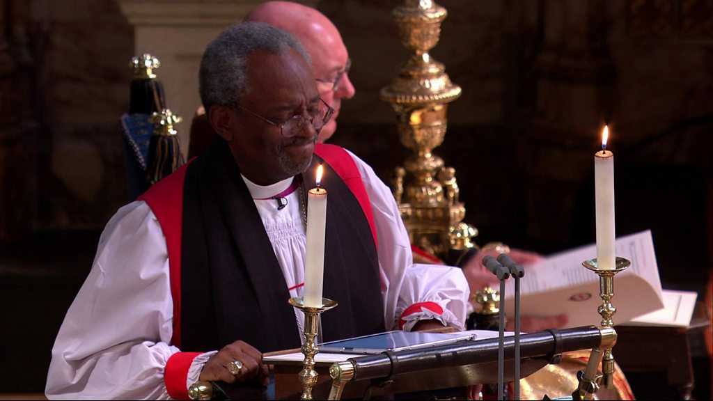 Royal wedding preacher reactions image
