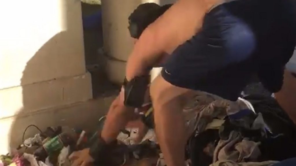 A jogger trashed a homeless man's stuff. What happened next?
