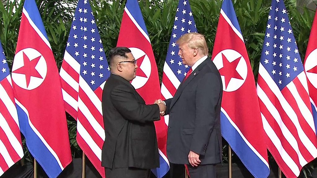 Trump and Kim make history with a handshake