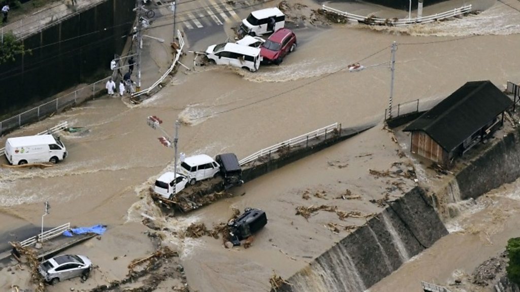 Japan floods and landslides kills scores