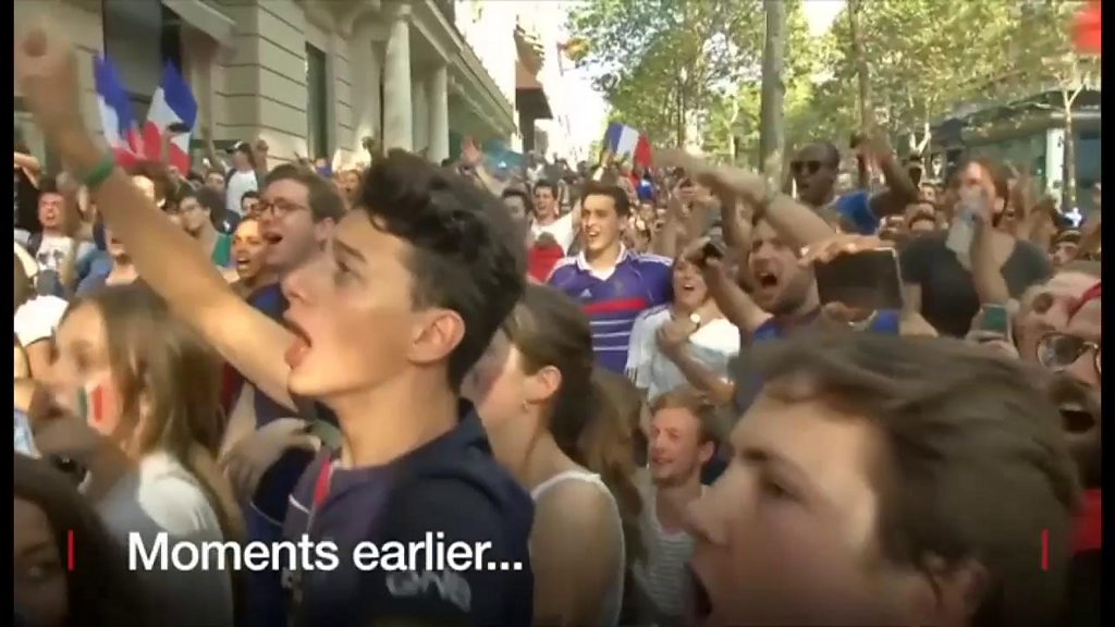 サッカーw杯 歓喜のフランスと涙のクロアチア 試合後のサポーターたち cニュース