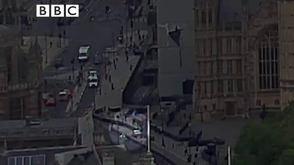 Westminster car crash Man arrested on suspicion of terror offences