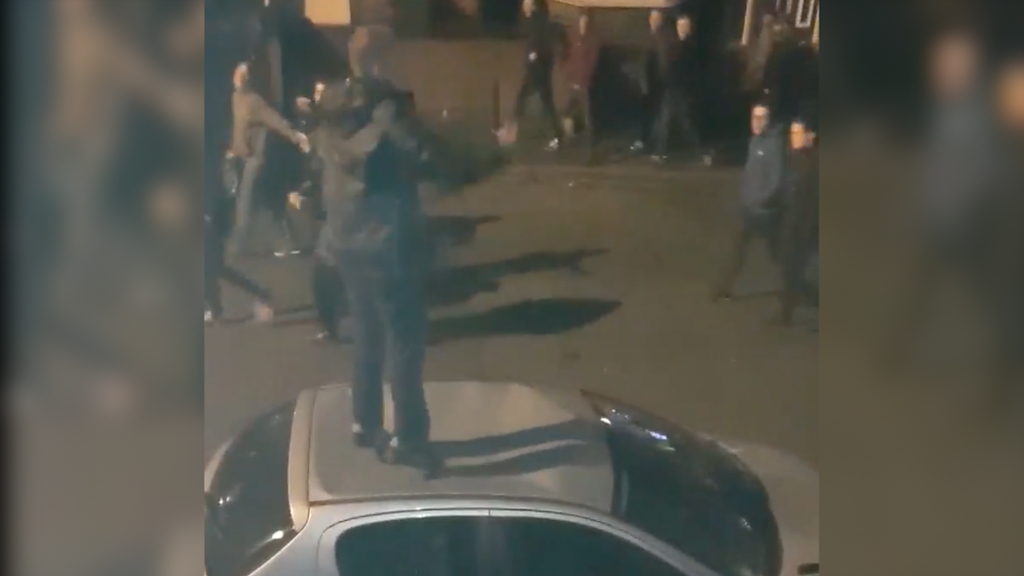 Port Vale v Stoke under-21s: Woman films fan jumping on her car after derby