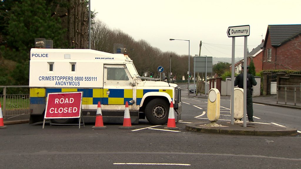 Dunmurry Lane Police find 'improvised weapon' BBC News