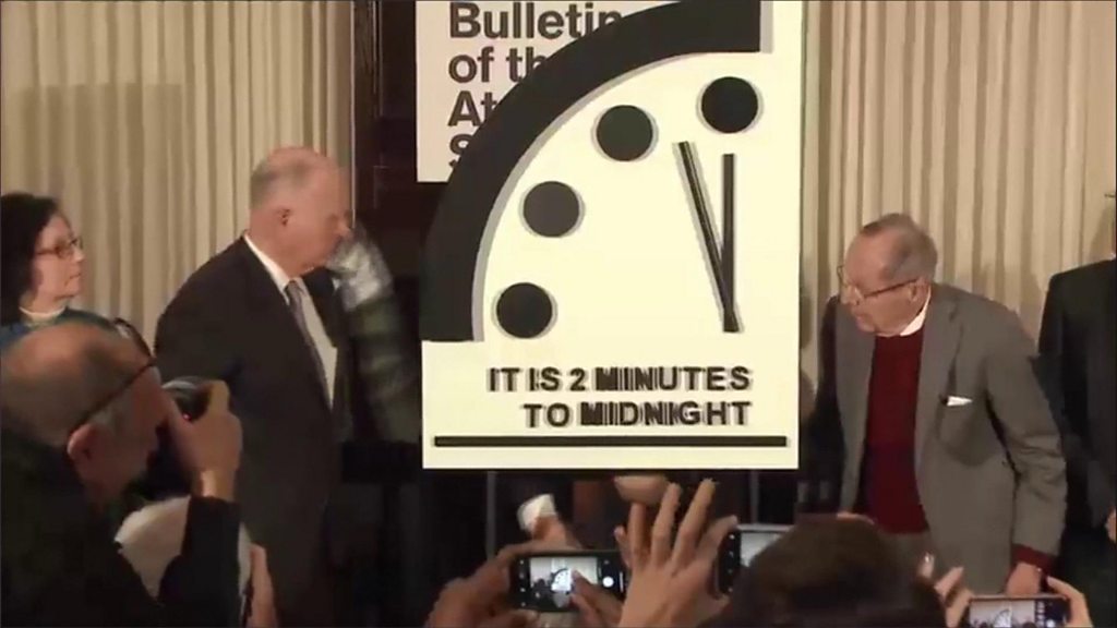 Doomsday Clock frozen at two minutes to apocalypse