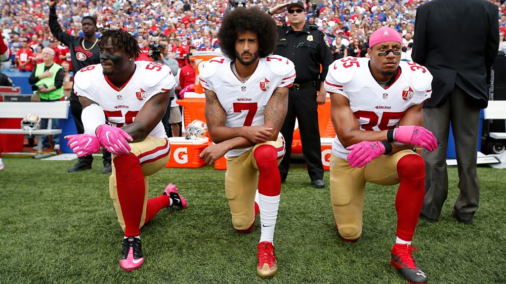 Colin Kaepernick: From one man kneeling to a movement dividing a country -  BBC Sport