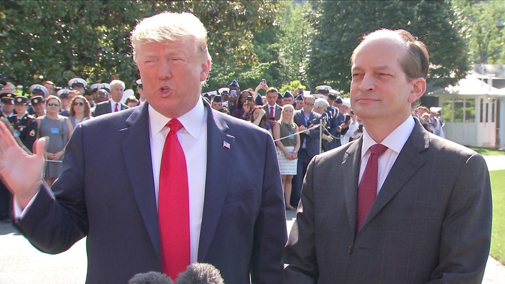 US Labour Secretary Alex Acosta resigns over Epstein case