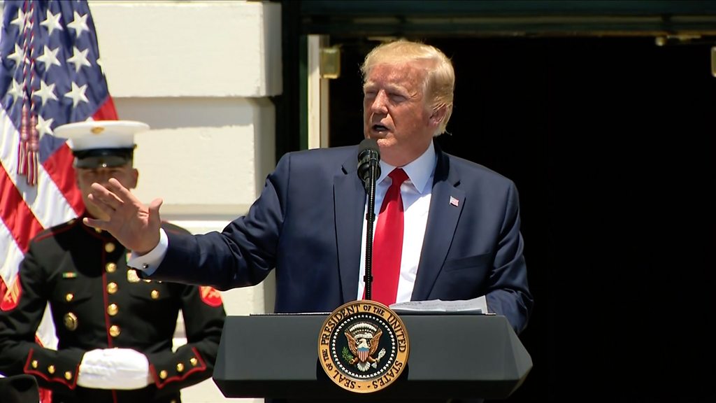 President Trump defends racially charged Twitter attack