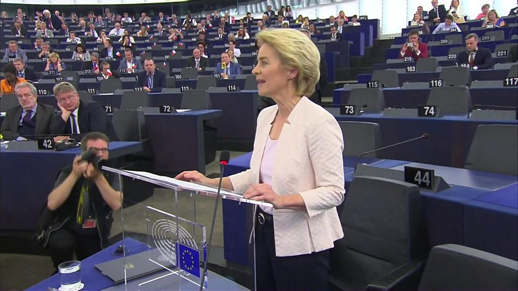 MEPs elect first female EU Commission president