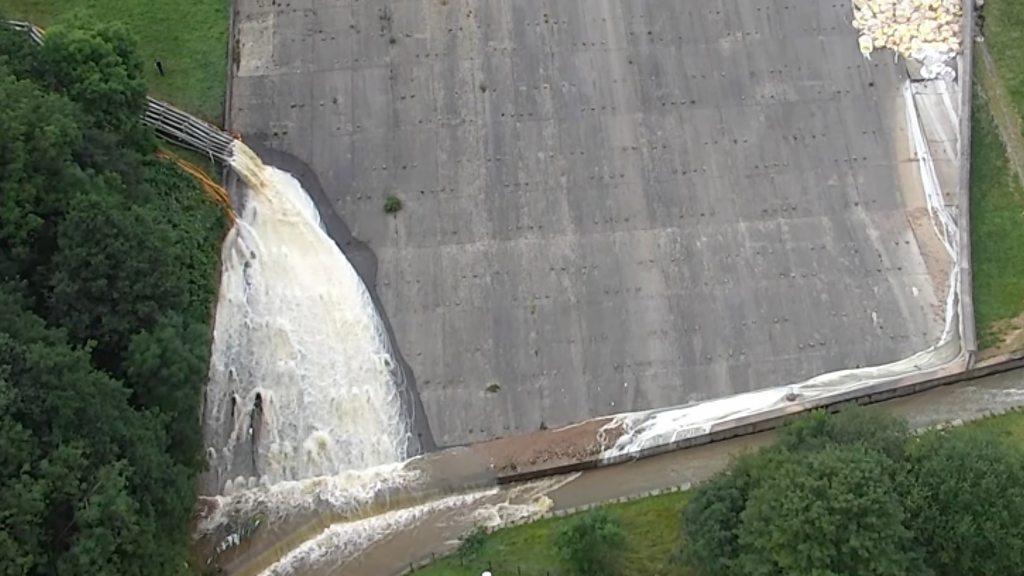 Whaley Bridge dam: Water level target 'almost reached'