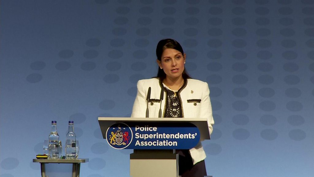 Priti Patel 'ashamed' by lack of support for police officers