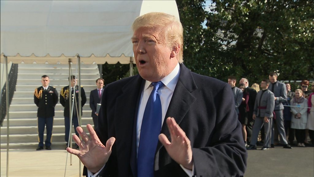 US election 2020: Trump taunts 'little' Bloomberg to challenge him - BBC News