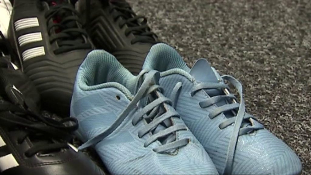 Football and rugby boots donated to families so kids can play BBC News