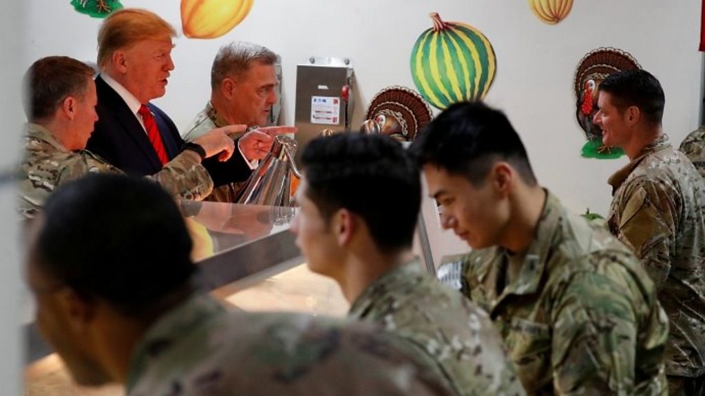 Trump visits US troops in Afghanistan on Thanksgiving