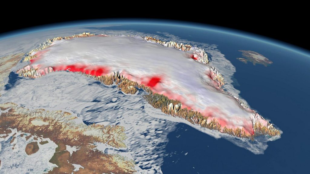 Climate change: Greenland ice melt 'is accelerating' - BBC News