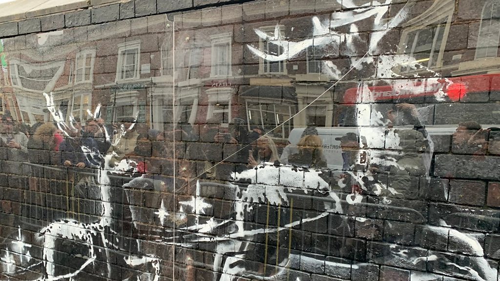 Banksy Screen From Birmingham Artwork Sells For 2 300 BBC News   P07xhvp5 