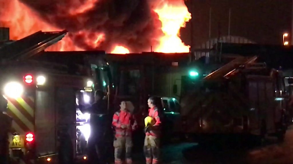 Bury scrapyard fire: Smoke billows over town as crews fight blaz thumbnail