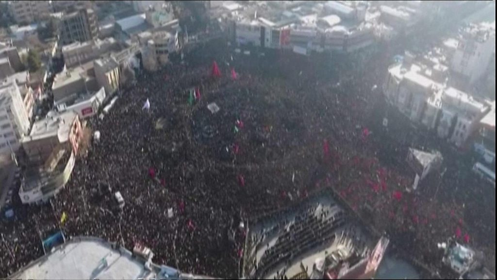 Soleimani: Iranians flock to hometown for commander's burial