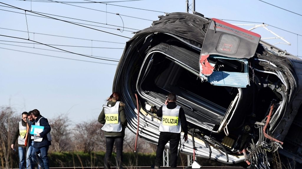 Two dead in Italy as high-speed train derails
