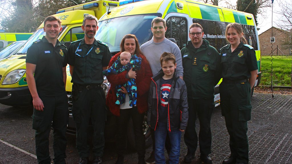Parents thank the 999 operator after the M5 sites of birth