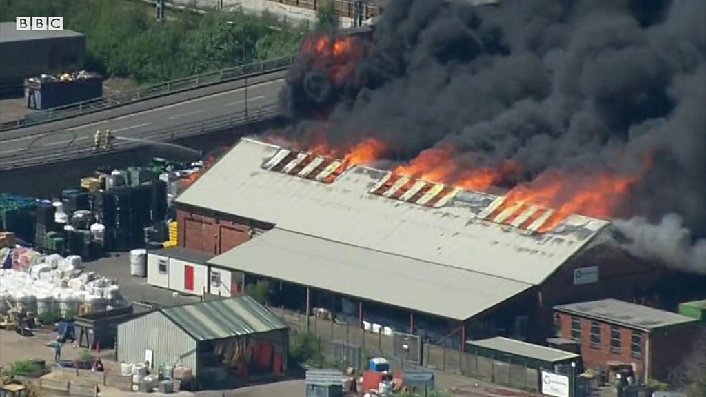 Fire at Newton-le-Willows recycling plant on hottest day of year thumbnail