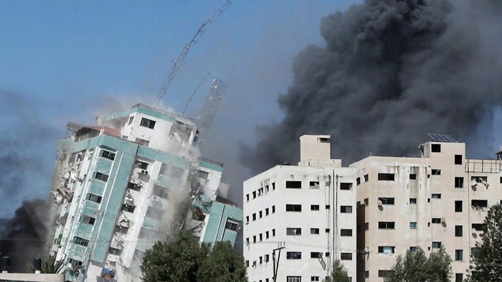 Israel says Gaza tower it destroyed was used by Hamas to try to jam