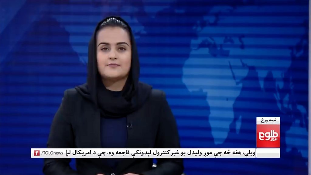 アフガニスタンのニュース放送に女性キャスター戻る cニュース