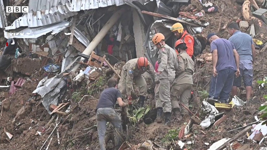 ブラジル南東部で集中豪雨、94人死亡 地滑りや洪水 - BBCニュース