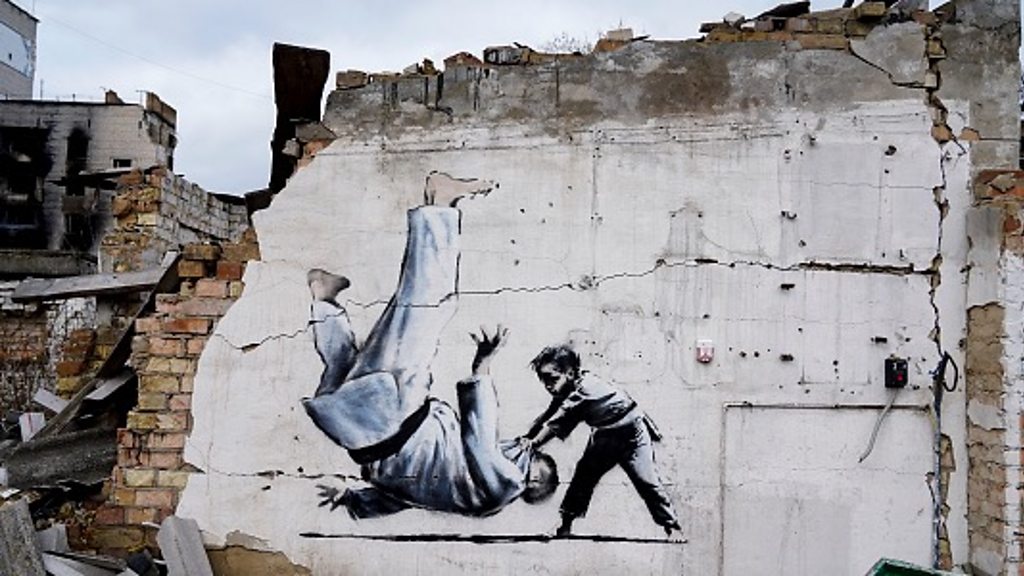 Poster Banksy Un petit judoka (art d'ukraine)