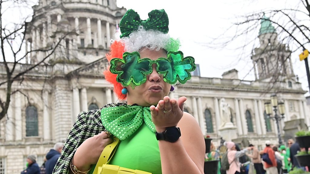 Belfast, UK.17th March, Saint Patrick's Day Parade There was many