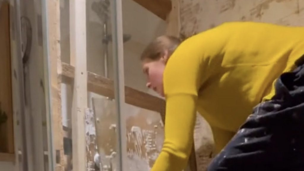 A TikTok Couple Finds a Hidden Shower During a Home Renovation