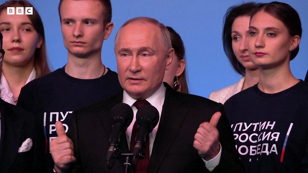 プーチン大統領5選 国民の信頼に感謝 - BBCニュース