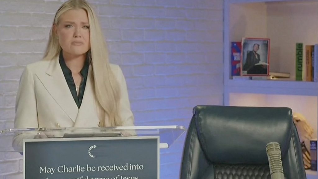 Erika Kirk pledges 'my husband's voice will remain' in tribute to Charlie  Kirk