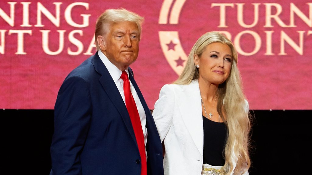 Trump hails Charlie Kirk as martyr to thousands at memorial service