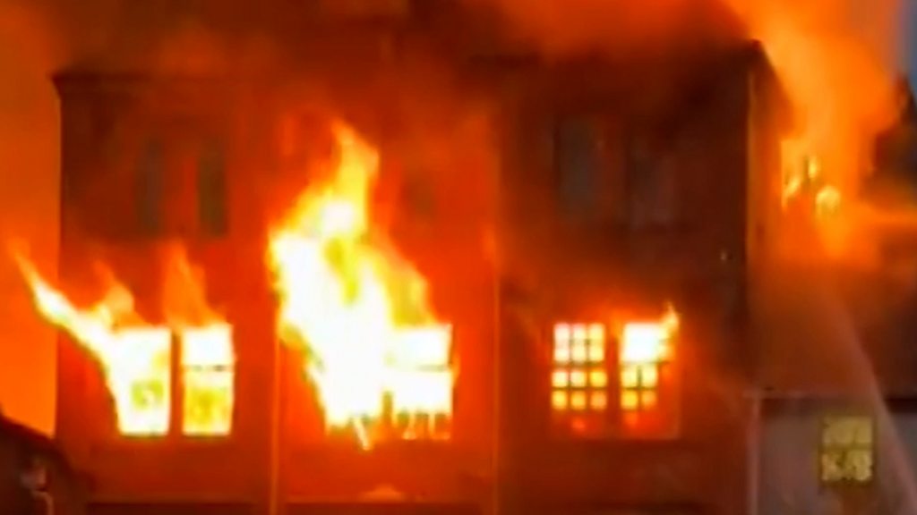 Crews battle overnight fire in Kilmarnock town centre