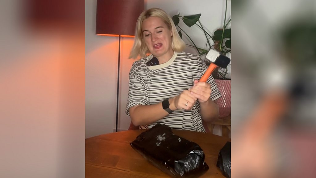 It's very hard to see this solid behave like a liquid