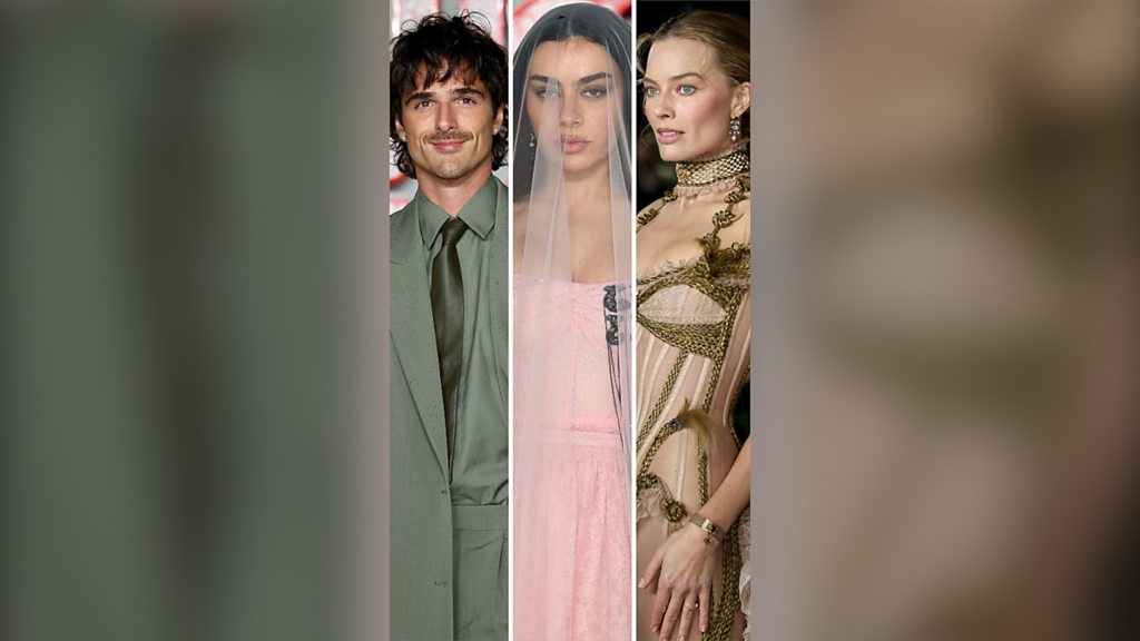 Margot Robbie, Jacob Elordi and Charli XCX at Wuthering Heights UK premiere