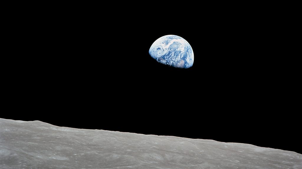 The first colour photo of Earth from the Moon