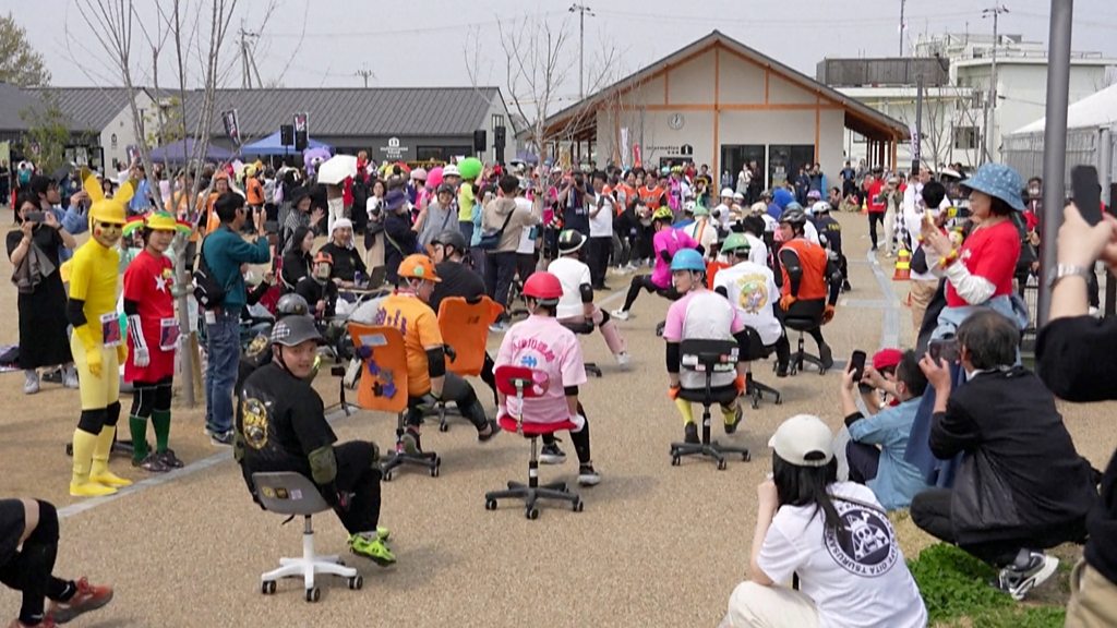 How office chair racing in Japan is attracting thrill-seekers