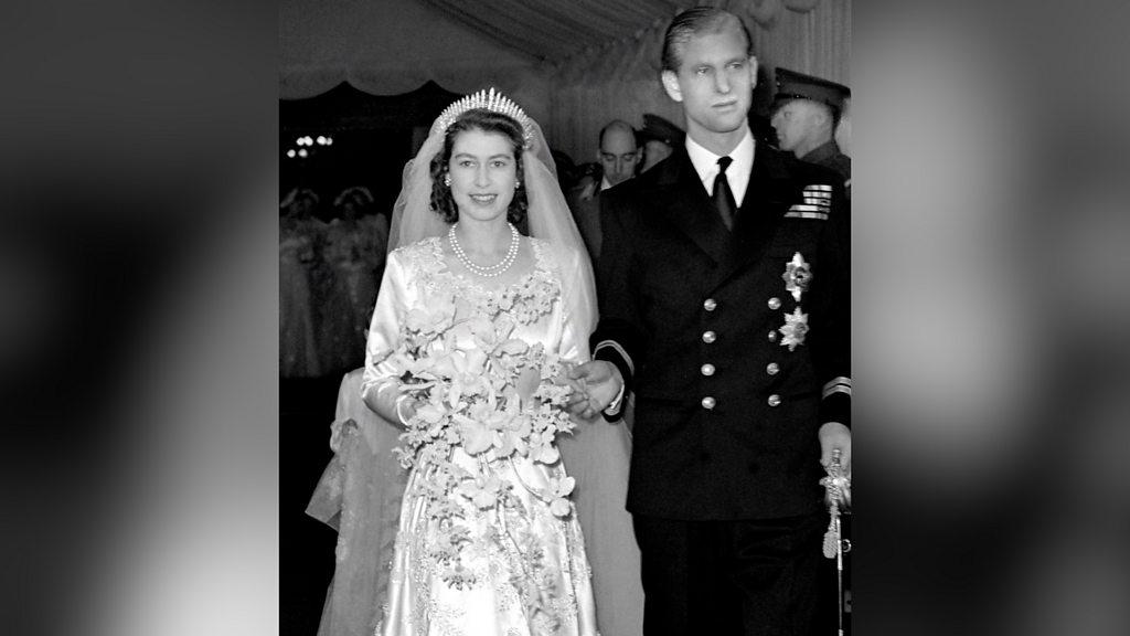 Queen Elizabeth II’s wedding dress goes on display