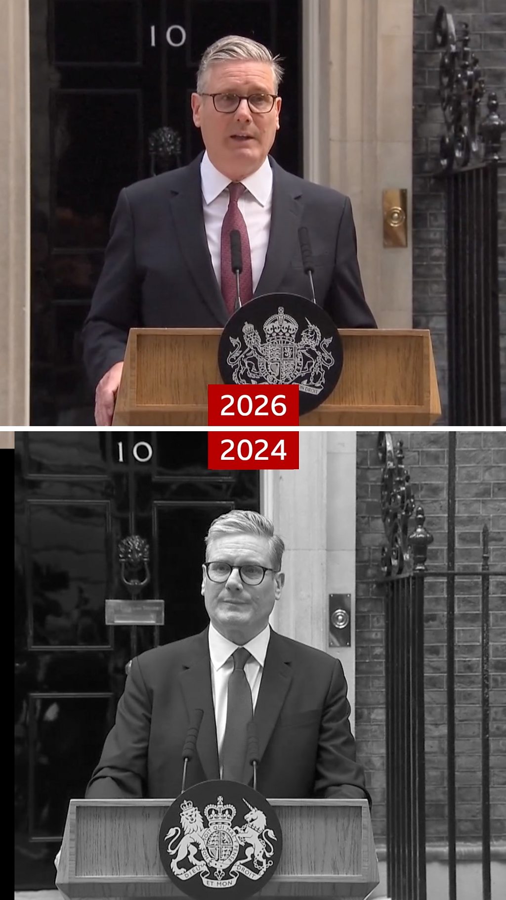 Keir Starmer - then and now