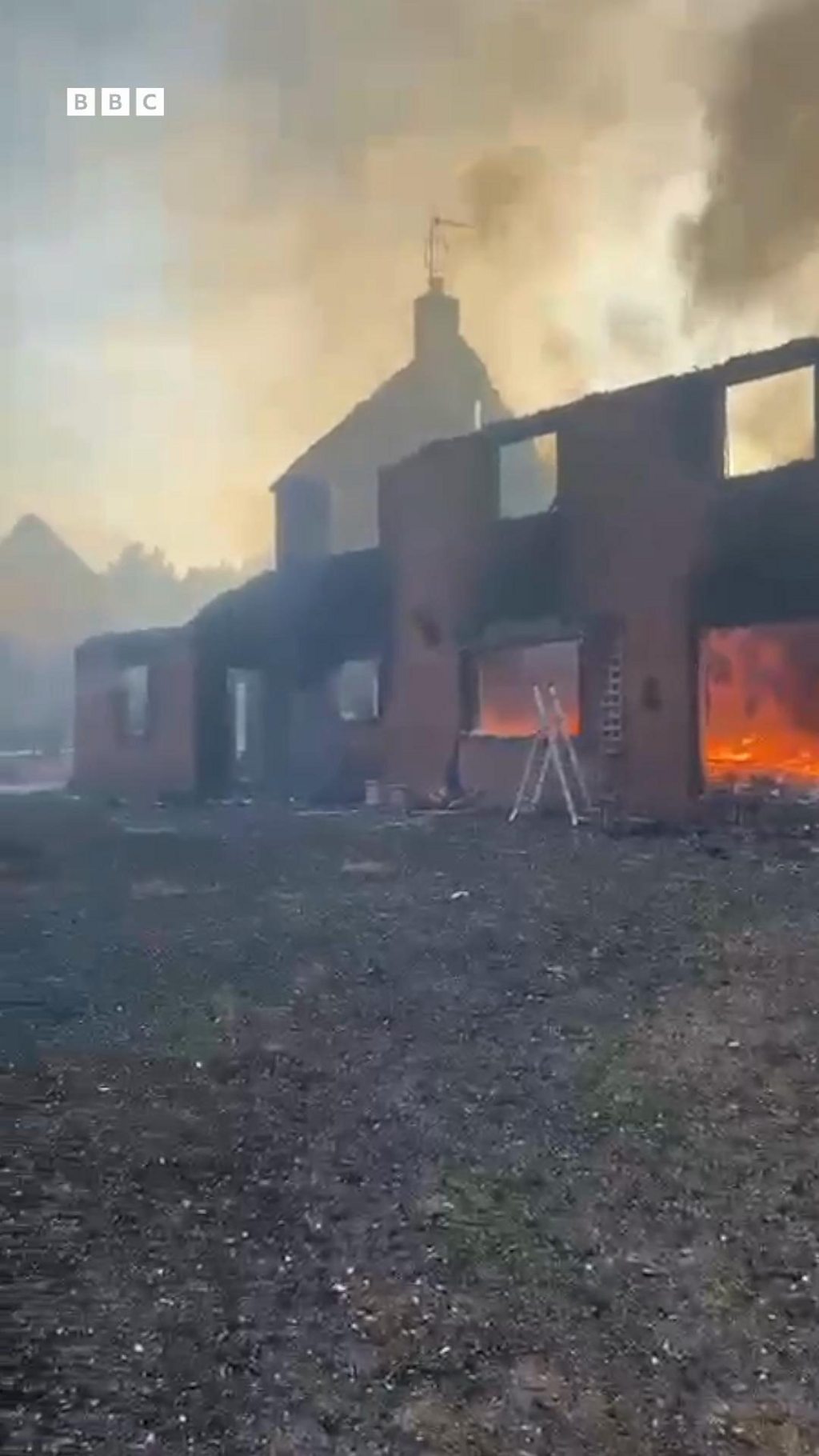 Watch: Stourbridge homes destroyed by wildfires