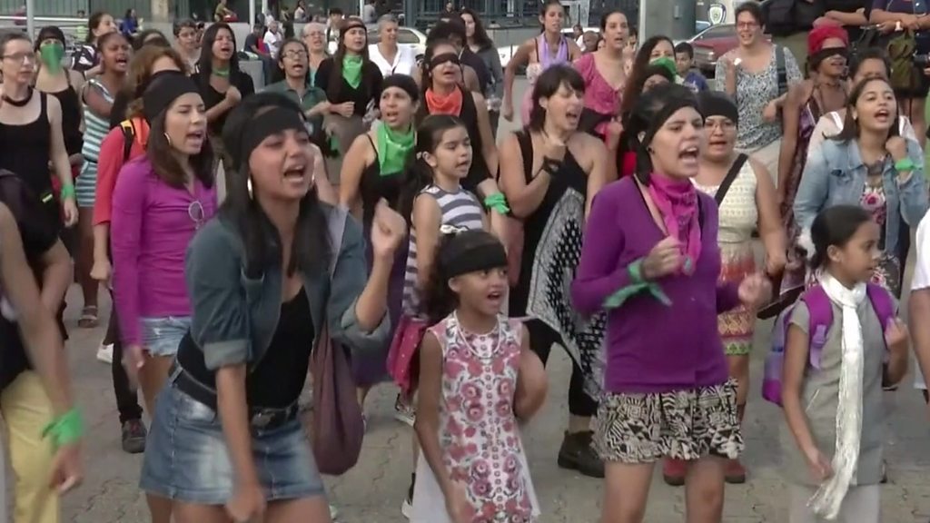 feminist-protest-song-goes-global-bbc-news